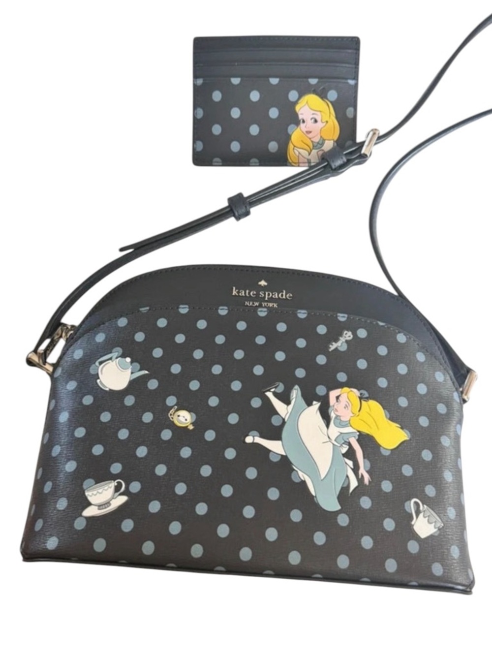 Kate Spade New York Disney Alice in Wonderland Crossbody & Cardholder Set NWT